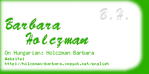 barbara holczman business card